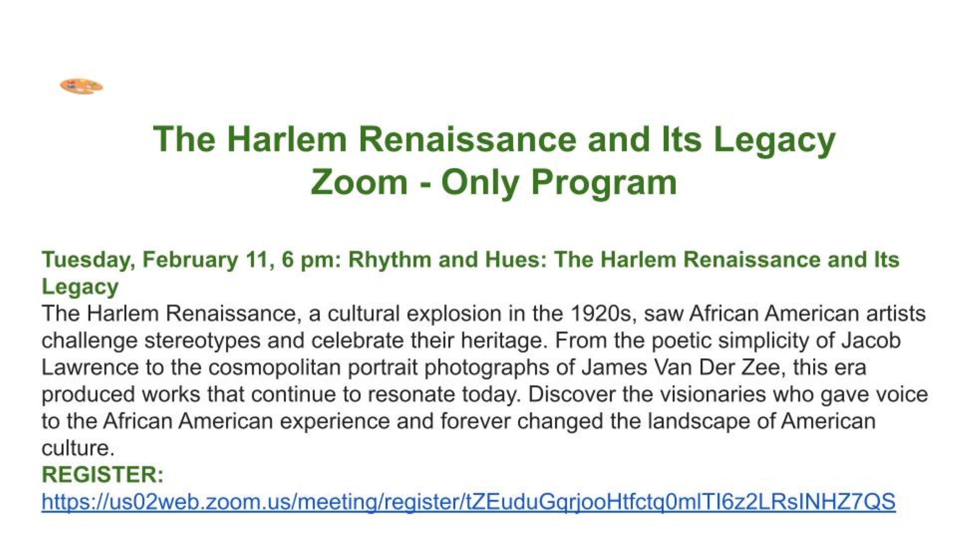 Rhythm and Hues: The Harlem Renaissance and Its Legacy 