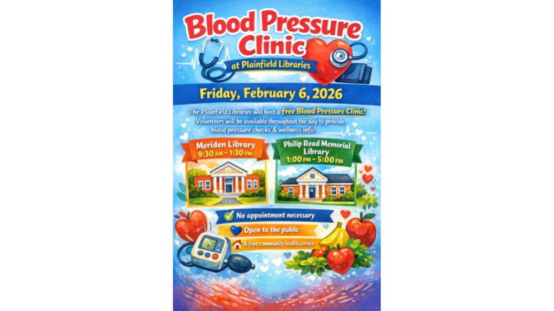 Blood Pressure Clinic – Plainfield Libraries