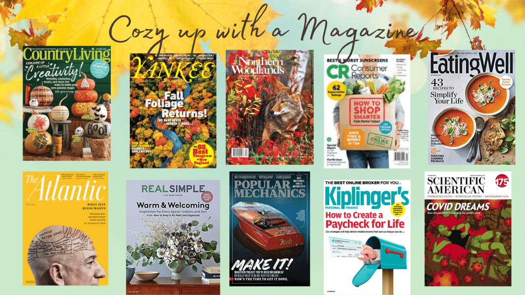 cozy up with a magazine booklist