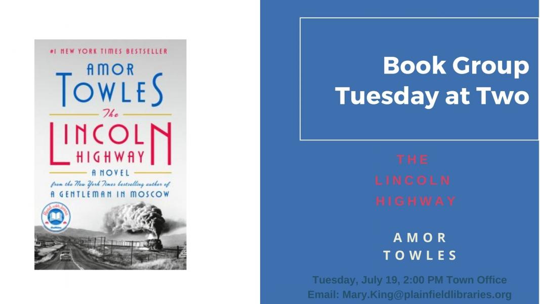 book group Tuesday at two