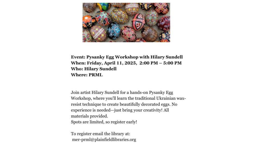 Pysanky Egg Workshop with Hillary Sundell